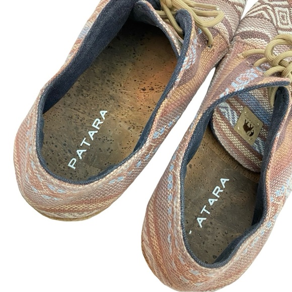 Patara Nomad Shoes Mens Size 9 Geometric Multicolor Tan Peach Beige Lace Up main image 5